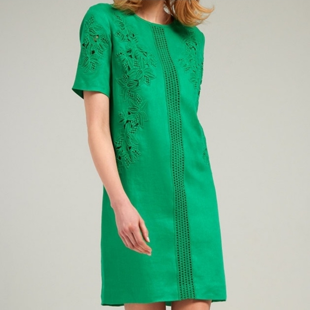 LK Bennett | Danika Lace Linen Dress Size 4